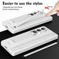 thumbnail image 4 of Dteck Slim Fit for Z Fold 6 Case with S Pen & S Pen Holder, Tempered Glass Screen Protector & Adjustable stand Hinge Protection Shockproof Lightweight Full Protective Cover for Z Fold 6 5G,White, 4 of 8