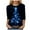Blue, variant on Christmas Outfits Women's Casual 3/4 Sleeve T-Shirts Round Neck Cute Tunic Tops Basic Tees Blouses Business Work Tee Top Blue,L