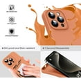 thumbnail image 3 of Liquid Silicone Case for iPhone 15 Pro - [Camera All-Round Protection] [Soft Microfiber Lining Anti-Scratch] 4 Layer Full Covered Shockproof Gel Rubber Phone Case Cover, 6.1", Orange, 3 of 16