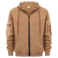 thumbnail image 1 of MHFRRA Sudaderas con Capucha y Cremallera para Hombre Sudadera Informal con Capucha y Bolsillos En Los Brazos Ideal para Actividades Al Aire Libre Cómoda y Elegante para Otoño E Invierno Caqui, 1 of 6