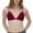 Red, variant on Bralette For Women Girls Teens Low Support Triangle V Neck Bra Front Button Slim Strap Training Bra Padded Wire