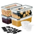 thumbnail image 3 of Sorbus 4-Pack Black Plastic Stackable Food Storage Containers, 3 of 7