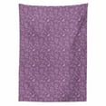thumbnail image 2 of Floral Tablecloth, Purple Tone Monochrome Pattern with Meadow Lilac Flowers Repetition, Rectangle Satin Table Cover Accent for Dining Room and Kitchen, 60" X 84", Lilac and Pale Purple, by Ambesonne, 2 of 2