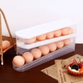 thumbnail image 4 of Huevera para refrigerador, dispensador automático de huevos escalonado con ruedas, caja de almacenamiento para ahorrar espacio, huevera transparente, organizador de despensa de cocina, 4 of 7