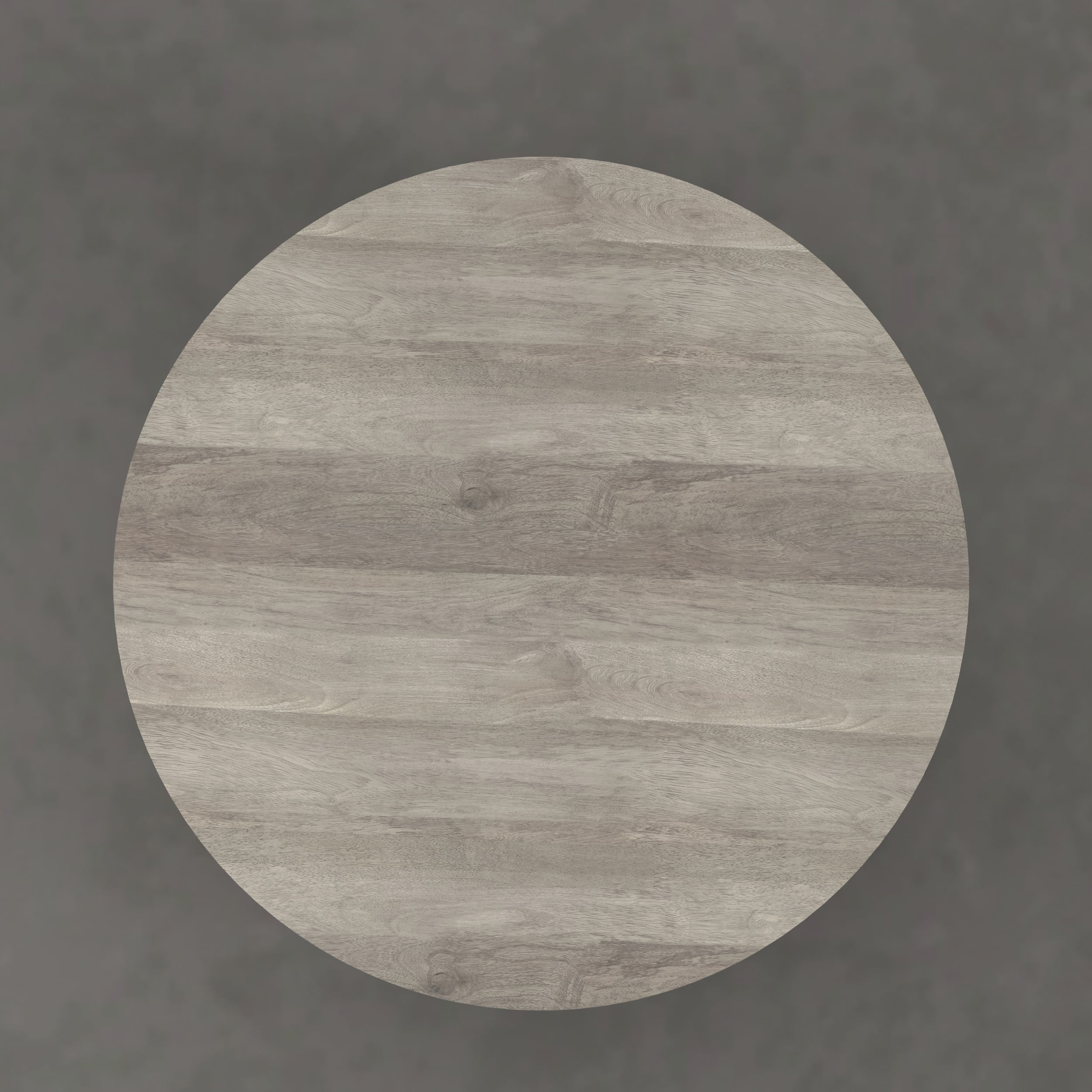 Simpli Home Elmbrook 34 inch Wide Solid Mango Wood Drum Coffee Table, Weathered White