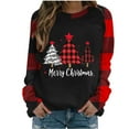 thumbnail image 3 of Elvqul Womens Sweatshirts Christmas Shirts Holiday Crewneck Sweatshirts for Women, 3 of 5