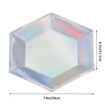 thumbnail image 2 of FRCOLOR 8pcs Iridescent Disposable Paper Plates for Party Use Premium Paper Multi Color Hexagon Plates 8 Inches, 2 of 8