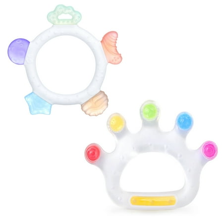 Ausugar Silicone Baby Teether Toy for Infants 3  Months, BPA Free Soft Teether Perfect Size Palm & Candy Shape Sensory Design Toy for Soothing Sore Gums, Baby Chew Toys for Sucking Needs