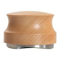 MRLESS Manual Espresso Distributor Tool Manual Coffee Powder Tamper with Stainless Steel Base and Wood Handle for Coffee Leveling 53mm