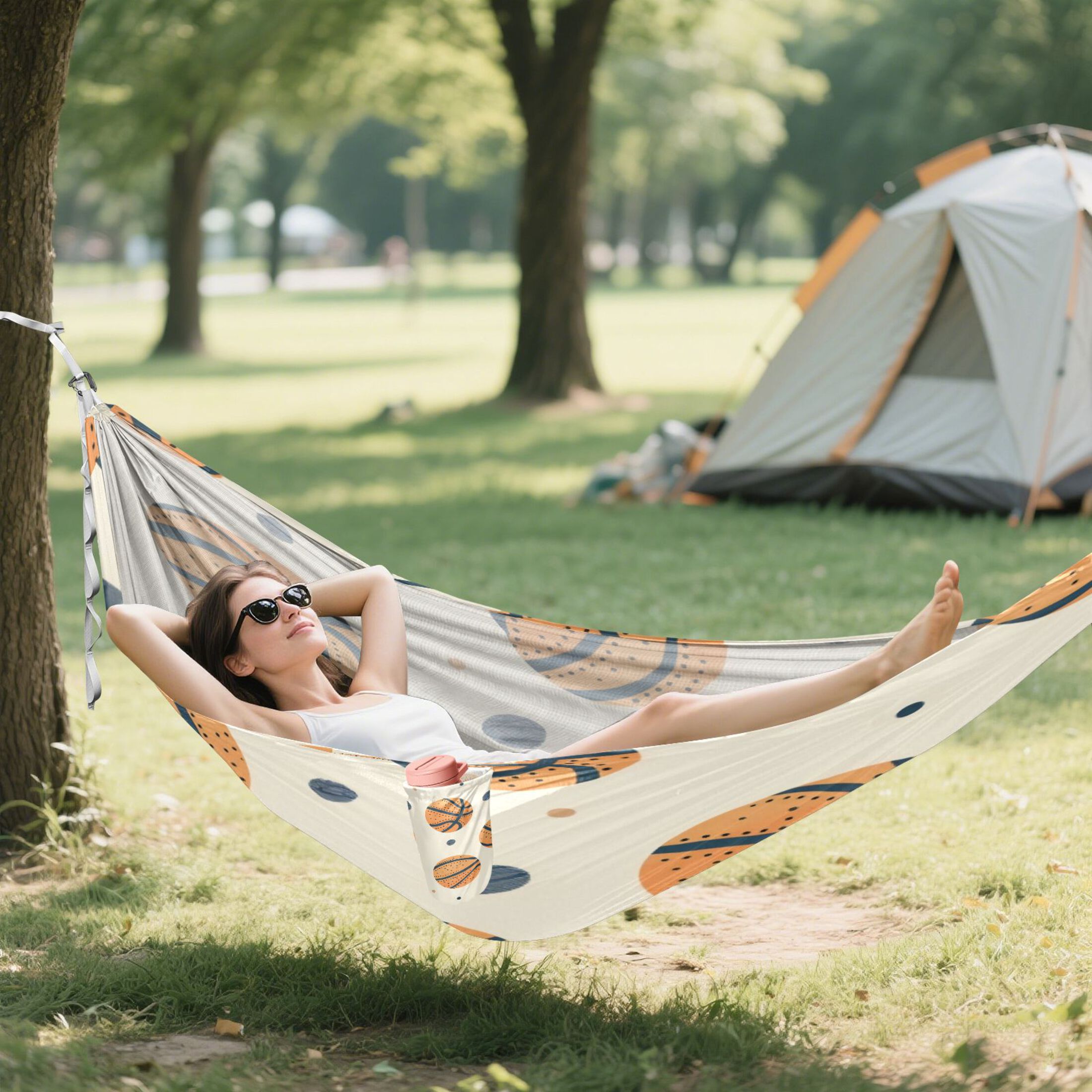Hammock Camping Hammock Nylon Portable Hammock Travel Camping Hammock Cartoon Basketball