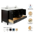 thumbnail image 3 of Ariel Cambridge 73 In. Double Oval Sink Vanity With White Quartz Countertop In Espresso, 3 of 10
