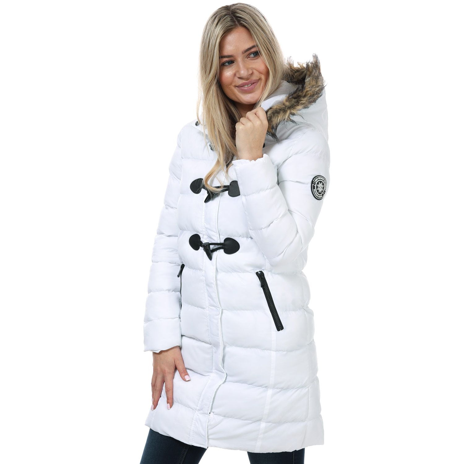 Brave soul womens wizard long padded jacket black sale