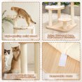 thumbnail image 5 of Happy & Polly Transformable Cat Tree,Large 3-in-1 Installation 56.3"H Solid Wood Cat Tower, 5 of 9