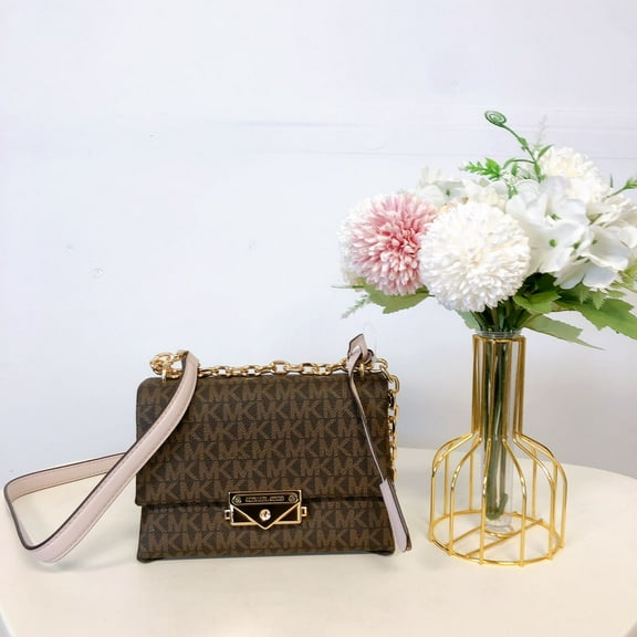 Michael Kors 35F2G0EC5B Cece Small Logo Shoulder Bag IN Brown Powder Blush