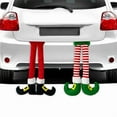 thumbnail image 2 of 1 PC 19" Creative Hanging Christmas Elf Leg Decor, Christmas Car Decoration for Car Trunk Side Windows Grille, Xmas Tree Wreath, 2 of 7