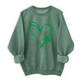 thumbnail image 5 of St. Patrick's Day Sweatshirts Women Crewneck Lightweight Long Sleeve Pullover Holiday Printed Green Festive Tops (L, Green 04), 5 of 6