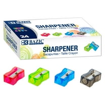 BAZIC Pencil Sharpener Square Single Hole Blade, Total 24 Count