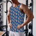thumbnail image 5 of Gukieu Cute Popcorn Print Men's Quick Dry Fitness Vest, Round Neck Sleeveless Fitness Bodybuilding Top-4X-Large, 5 of 7