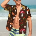 thumbnail image 7 of Disketp Hawaiian Shirts For Men,Woodland Mushroom With Flowers And Berries Print Mens Casual Short Sleeve Button Down Shirts Beach Shirt, 7 of 7
