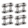 thumbnail image 1 of Unique Bargains 4Pack #40 Chain Master Connector Link Roller 1/2' Pitch Stainless Steel for 08A Chain, 1 of 6