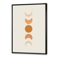thumbnail image 3 of Designart 'Minimalist Different Moon Phases' Modern Framed Canvas Wall Art Print, 3 of 5