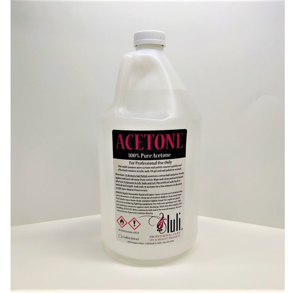 Luli Pure Acetone Nail Polish Remover (Case of 4 - 1 Gallon) 