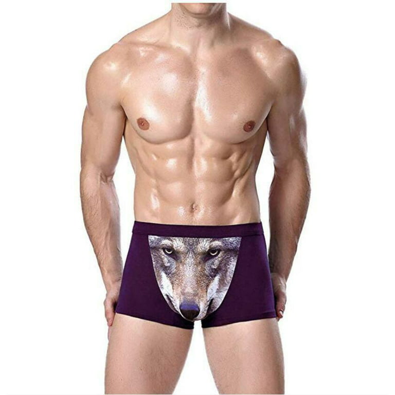 Fantasy - Angel Underpants Breathbale Panties Male Underwear Print Shorts  Boxer Briefs