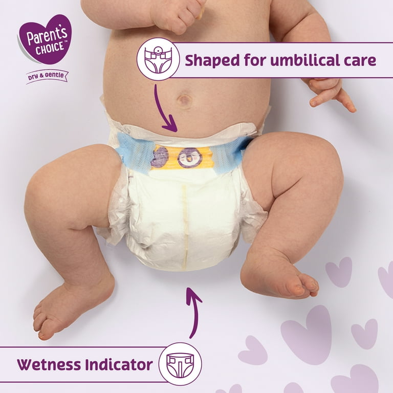 Parents Choice Dry & Gentle Diapers Size NB, 44 Count (Select for More Options)