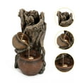 thumbnail image 7 of LuxenHome Brown Resin Tree Farmhouse Pots Outdoor Fountain with LED Lights, 7 of 7
