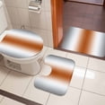 thumbnail image 4 of Gray Orange Bath Mat 3 Piece Bathroom Rug Set, Modern Gradient Geometric Non Slip Bath Rug Contour Mat and Toilet Lid Cover, Absorbent Shower Mats Soft Bath Rugs and Mats Sets, 4 of 8