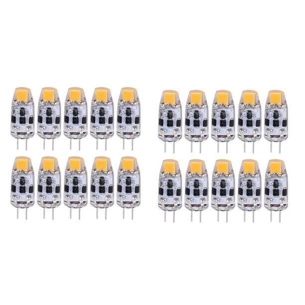G4 2W la Bombilla LED G4 Es Equivalente A la Bombilla HalóGena G4 de 20W Pieza de Repuesto, Blanco Cálido 20 Piezas