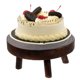 thumbnail image 5 of Taburete de madera para tartas de escritorio, estante de almacenamiento de madera, soporte rústico de madera para tartas, soporte para tartas, 5 of 6