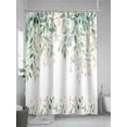 thumbnail image 5 of Shower Curtain Leafs Plants Shower Curtains for Bathroom, Waterproof Polyester Shower Curtain Set with Hooks, Extra Long 72" x 84" Sage Green Leaf, 5 of 6