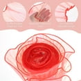 thumbnail image 3 of Uxcell 5.5" x 5.5 Yards Ruffle Pleated Organza Trim Cinta de Encaje Plisada Iridiscente para Manualidades DIY Rojo, 3 of 6