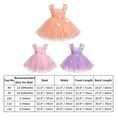 thumbnail image 4 of IBTOM CASTLE Toddler Baby Girls Birthday Party Dress Butterfly Embroidery Princess Tulle Tutu Wedding Pageant Evening Prom Ball Gown 12-18 Months Pink Floral, 4 of 8
