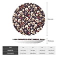 thumbnail image 2 of Picia Guitar Skull record Pattern Bone China Decorative Plate – Wall Decor with Stand and Adhesive, Elegant Ornament for Living Room, Office, or Entryway-7in, 2 of 6