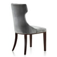 thumbnail image 4 of Manhattan Comfort Reine 18.5" Velvet Dining Chair in Gray/Walnut (Set of 2), 4 of 5