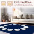 thumbnail image 2 of ODIKA 4'x6' Machine Washable Non-Slip Area Rug, Mystical Moon Phases With Night Illuminating Lunar Cycle High Traffic Rug, Blue, 398062, 2 of 7