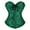 E#Green379, variant on FEIFLY Women's Corset Tops Lace Up Satin Boned Overbust Corset Bustier Tops Vintage Plus Size Bridal Lingerie Bodyshaper Gothic Underbust Corset Tops Bodysuit Sexy Halloween