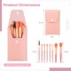 thumbnail image 5 of 8 juegos de brochas de maquillaje de viaje, bolsa para brochas de maquillaje con 8 brochas, regalo de dama de honor, brocha de maquillaje de fibra sintética, juego de brochas para base, rubor y sombra, 5 of 6