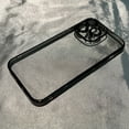 thumbnail image 4 of Luxury Plating Square Frame Clear Phone Case For iPhone 13 12 11 14 Pro Max Mini X XS XR 7 8 Plus SE3 Transparent TPU Soft Cover, 4 of 4