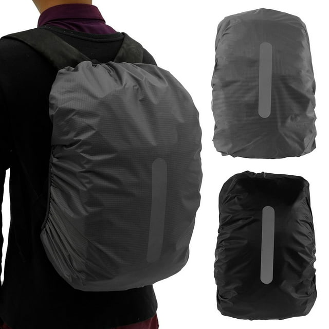 Waterproof Backpack Cover 15-25L Bag Rainproof Backpack Protector with Reflective Strip Foldable and Portable Bag Dust Cover for Outdoor Camping Hiking Climbing