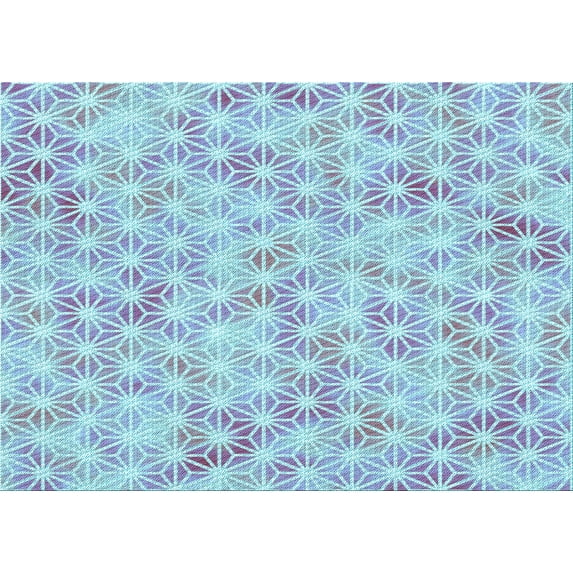Ahgly Company Indoor Rectangle Patterned Light Purple Blue Area Rugs, 4' x 6'
