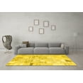 thumbnail image 3 of Ahgly Company Machine Washable Indoor Rectangle Patchwork Yellow Transitional Area Rugs, 8' x 10', 3 of 4