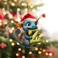 thumbnail image 1 of Colgante Navideño de Dinosaurio, Adorable Adorno para Amantes de Los Perros, Ideal para El Árbol de Navidad, Regalo para Amantes de Los Perros, Decoración Caprichosa para El Hogar, Acrílico de Alta C, 1 of 2