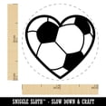 thumbnail image 2 of Heart Shaped Soccer Ball Futbol Sports Self-Inking Rubber Stamp Ink Stamper - Brown Ink - Mini 1/2 Inch, 2 of 7