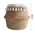 thumbnail image 1 of Cesta de almacenamiento plegable de paja natural: perfecta para plantas y organización, 1 of 7