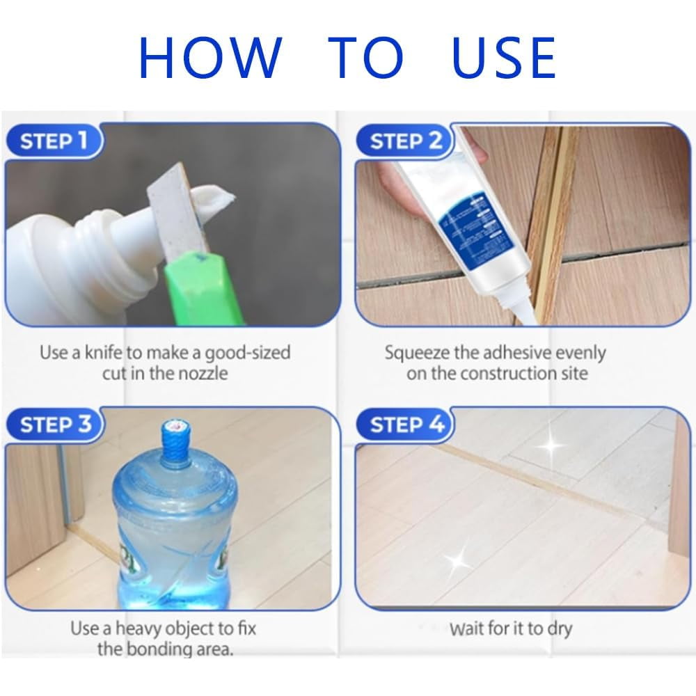 Britneed Edge Strip Anti-Detachment Glue, Edge Strip Anti Detachment Glue, Wood Glues for Floor Strips, Waterproof, for Various Surfaces