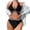 Black, variant on Levmjia Womens Lace Lingerie Set Halter Tie Back Solid Color Adjustable Strap Chain Decor Wireless Bra Panty Outfit Honeymoon Bedroom Dates