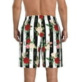 thumbnail image 3 of Naloa Rose Flowers Men's Beach Shorts, Surfing shorts, Swim trunks, Quick Dry Swim Trunks for Surfing Beach Fun - Small, 3 of 9